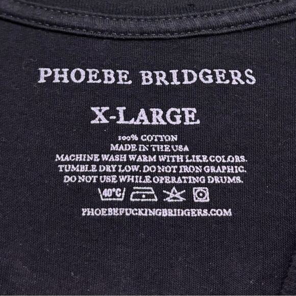 Phoebe Bridgers 2024 Reunion Concert Tour Black Cotton Shirt Unisex Size XL - Picture 6 of 6